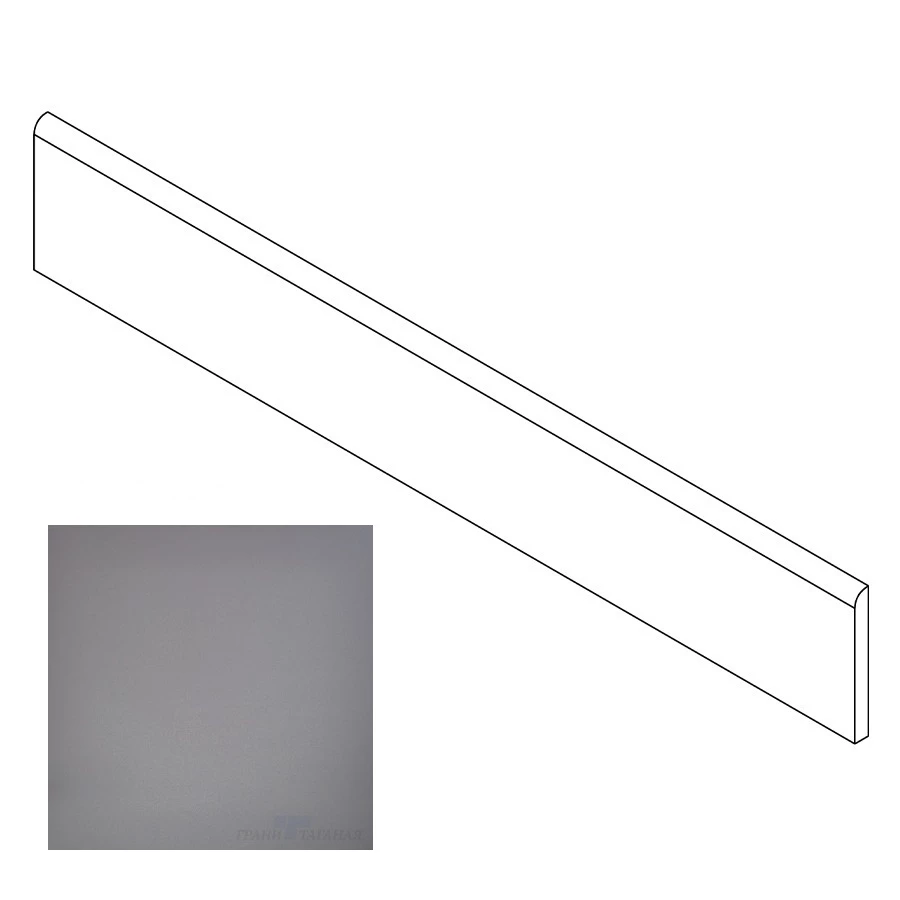 Плинтус Грани Таганая Профи с завальцовкой антрацит матовый GT005M 60х9,5 см