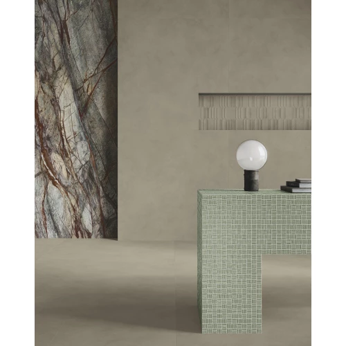 Плитка настенная Ape Ceramica Verse Llich Mud Rect матовая коричневая A044655 120x40 см