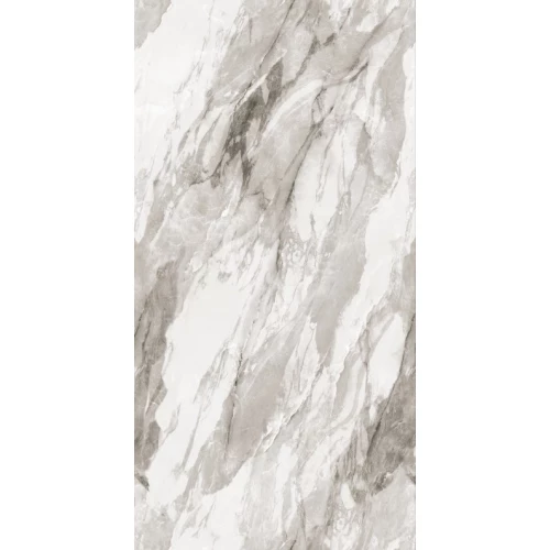 Керамогранит Realistik Bergen Polished Silver Carving глянцевый серый 120х60 см