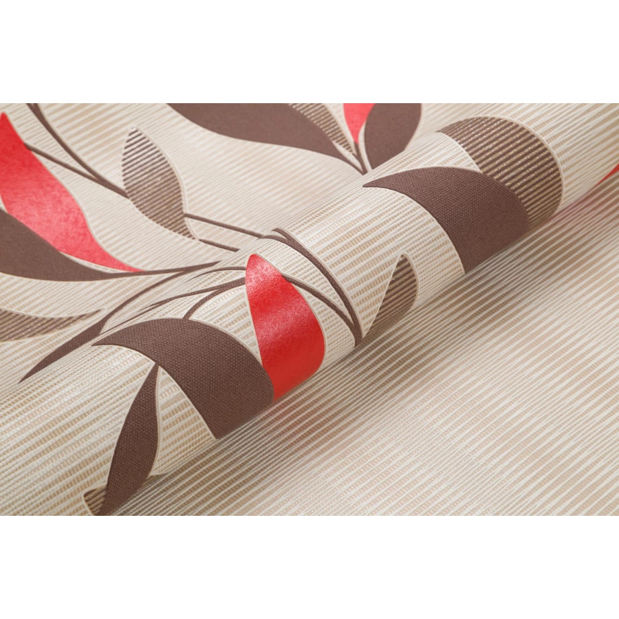 Обои бумажные Palitra Home HomeColor Alga бежевые HC11028-28 0.53х10.05 м