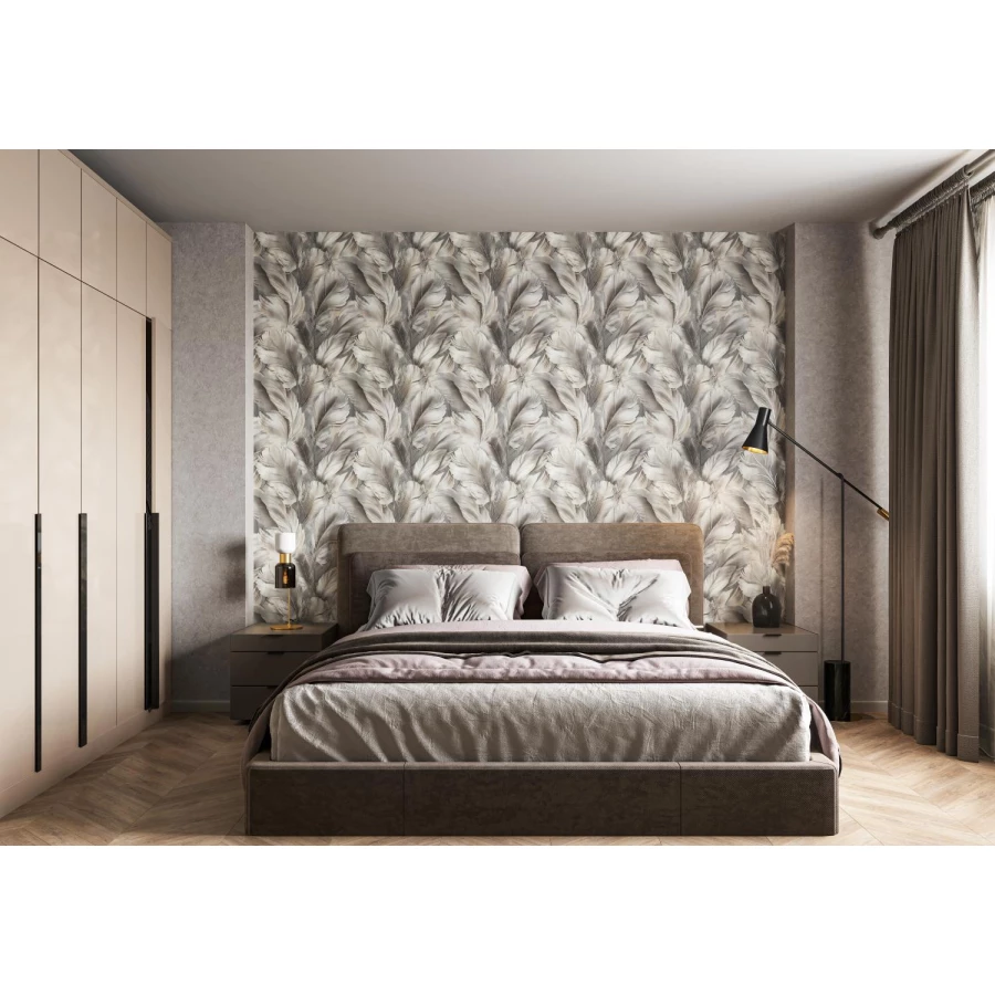 Обои флизелиновые Palitra Home Aura HomeColor серые HC72172-45 1,06х10,05 м