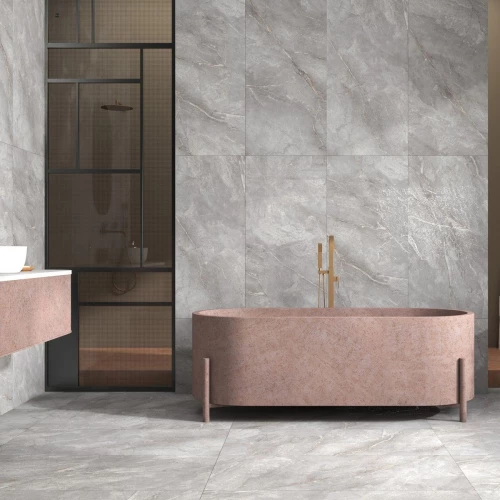 Керамогранит Neodom Marble Orobico Grey Carving матовый серый N20579 120х60 см