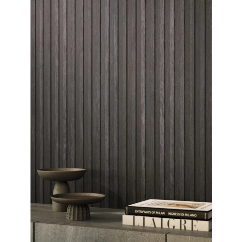 Плитка настенная Porcelanosa Гент Лине 3Д Антрасита / Gent Line 3D Antracita матовая серая 100354838 150х59,6 см