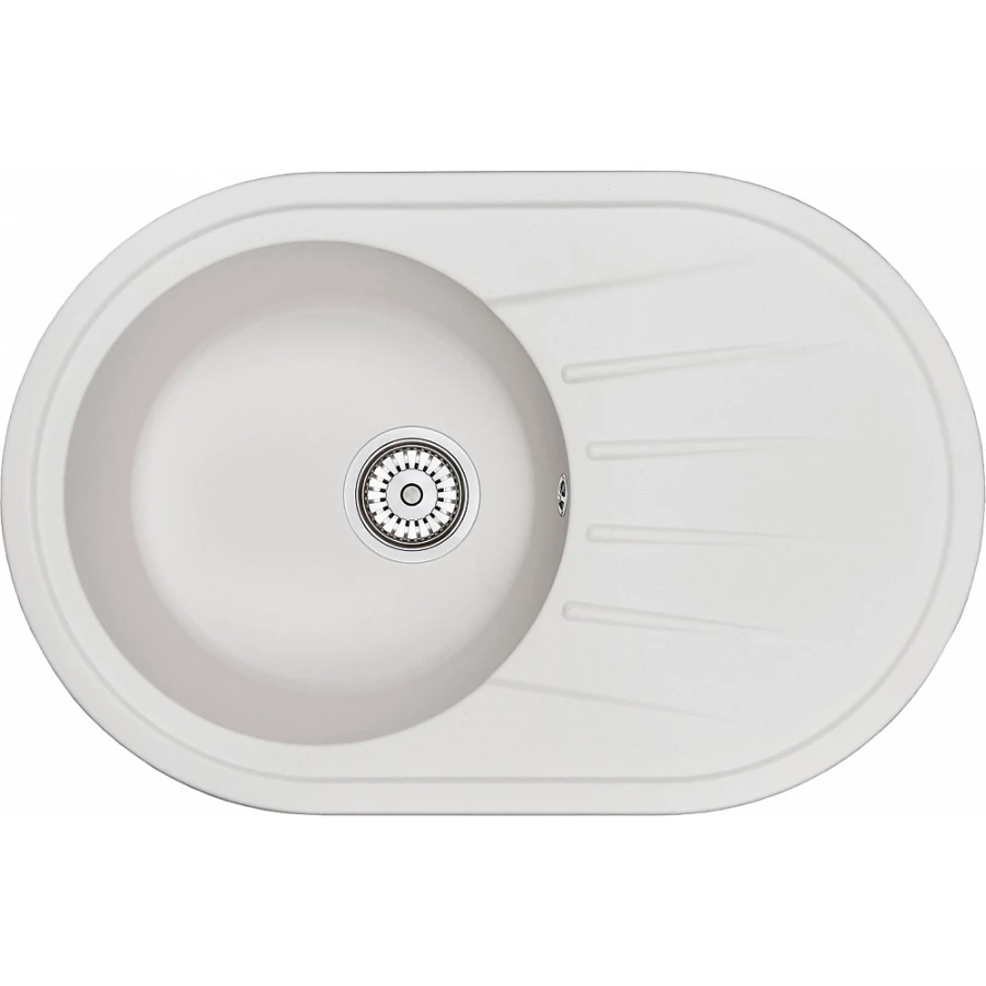 Кухонная мойка Granula Standart 7601 белый 76х50 см