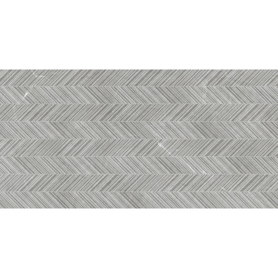Плитка настенная Living Ceramics Vonn Grey Leaf Ductile матовая серая LV10037 120х60 см