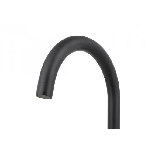 Смеситель для кухни Aquatek Вега полукруглый излив матовый черный AQ1082MB