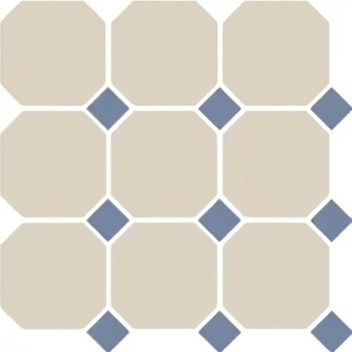 Керамогранит TopCer Оцтагон Вхите Блуе Цобаит Дотс / Octagon 4416 White 16 Blue Cobait Dots 11 матовый голубой OCT16 DOT11 30x30 см
