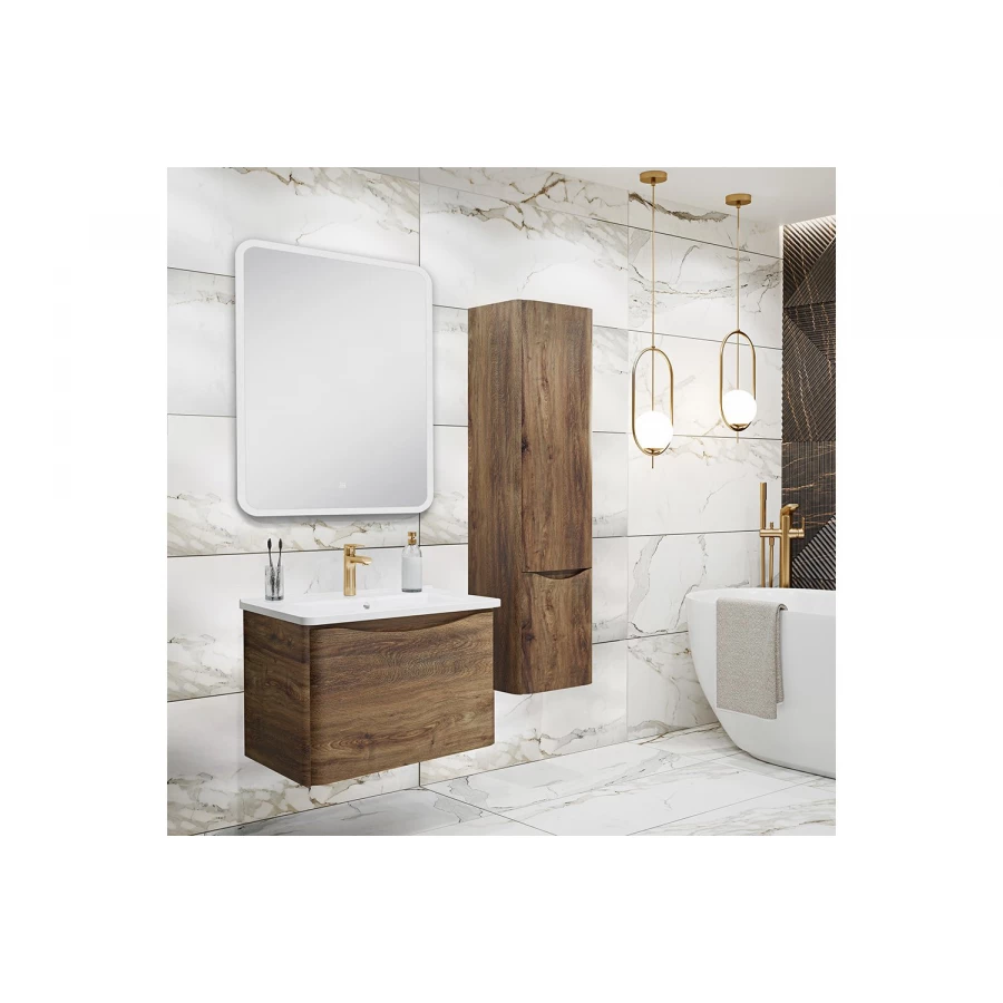 Тумба Runo Тоскана 60 темное дерево под умывальник Никсон 60 00-00001414 57x41.8 см