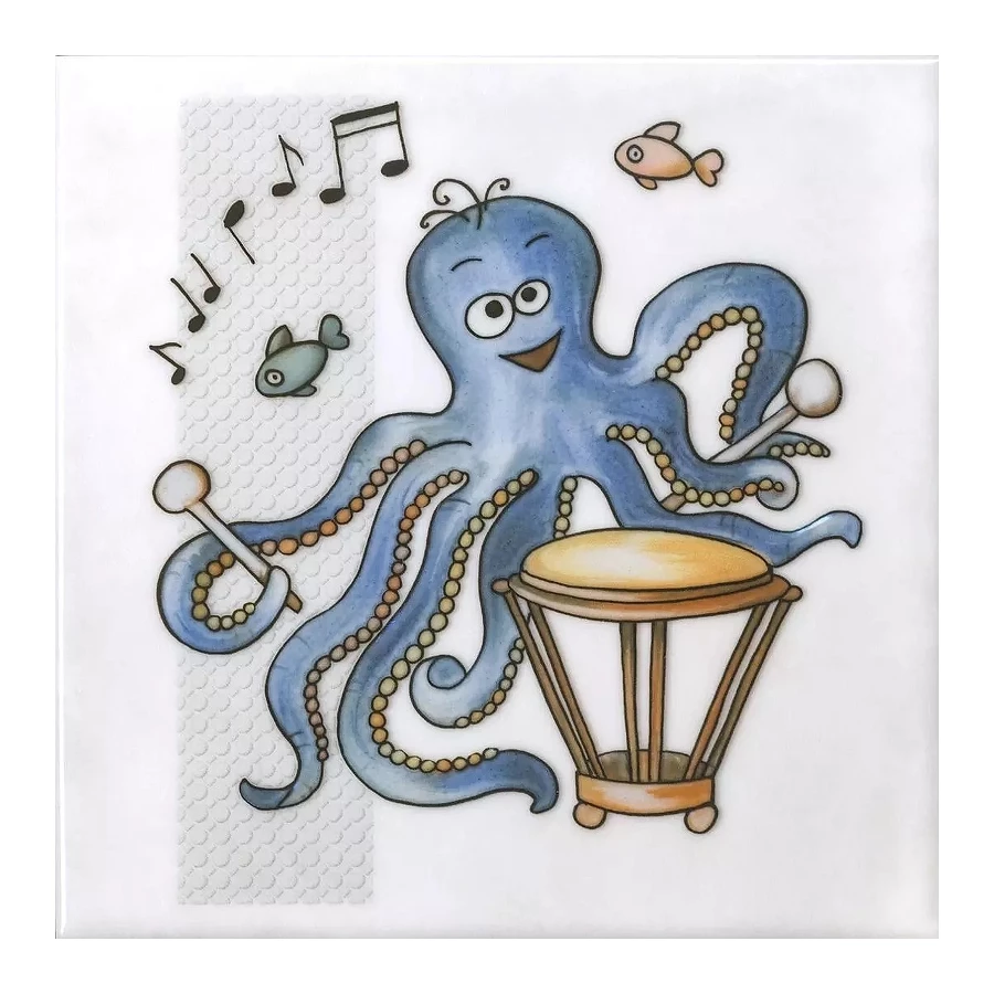 Декор Kerama Marazzi Симфония 6 глянцевый белый VT/A485/5232 20x20 см