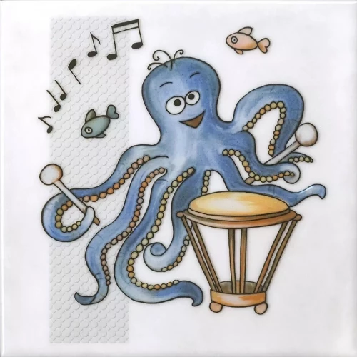 Декор Kerama Marazzi Симфония 6 глянцевый белый VT/A485/5232 20x20 см