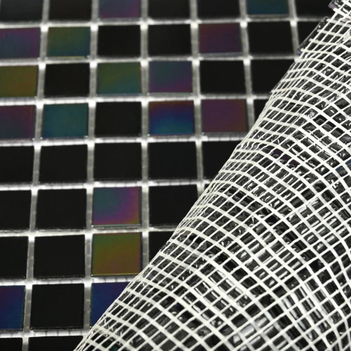 Мозаика Bonaparte Стеклянная мозаика Filo 20х20 глянцевая черная 32,7х32,7 см