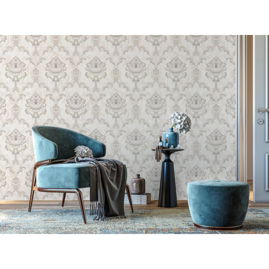 Обои флизелиновые Palitra Life Bergamo Палитра бирюзовые PL72287-16 1,06х10,05 м