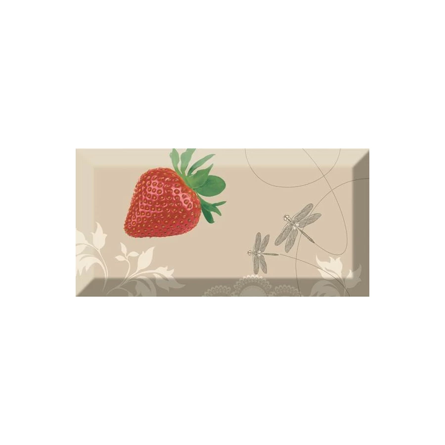 Плитка настенная Absolut Keramika Monocolor Decor Vintage 03 глянцевая бежевая AK0782 20х10 см