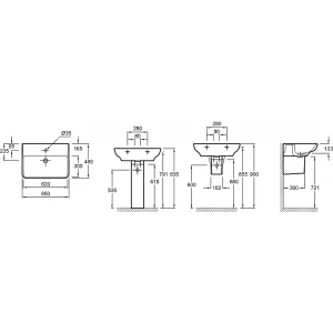 Раковина Jacob Delafon Struktura EGC112-00 65x48 см