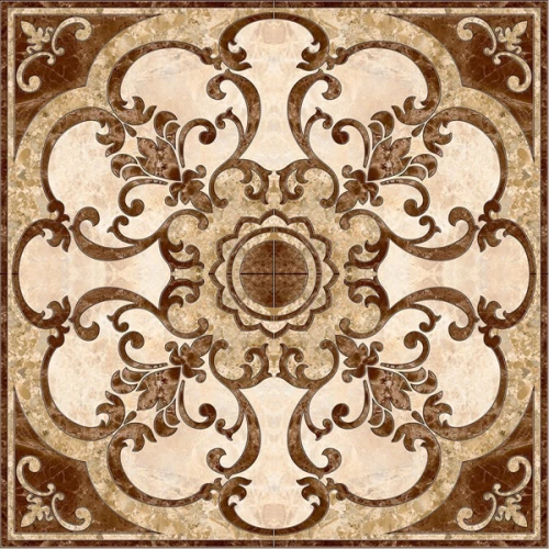 Панно напольное InterCerama Emperador коричневый (компл. из 4-х шт.) 86*86 см