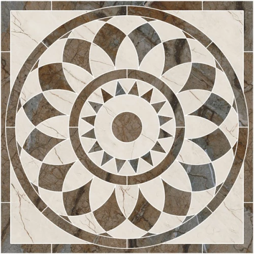 Керамогранит Kerama Marazzi Театро Декор полуглянцевый бежевый ID111T 100x100 см