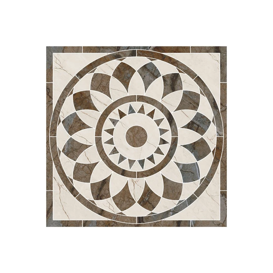 Керамогранит Kerama Marazzi Театро Декор полуглянцевый бежевый ID111T 100x100 см