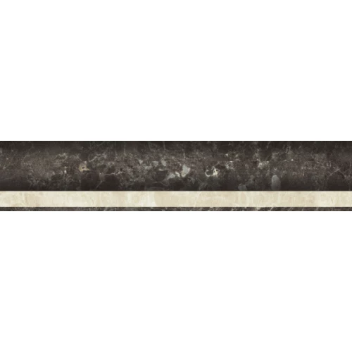 Плитка настенная Navarti Siena Moldura Crema Noce глянцевая бежево-коричневая 25х4 см