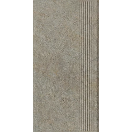 Ступень Ceramika Paradyz Eremite Taupe Stopnica Prosta Struktura Mat B1a матовая серая 60х30 см