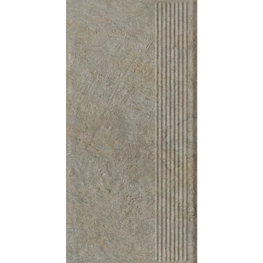 Ступень Ceramika Paradyz Eremite Taupe Stopnica Prosta Struktura Mat B1a матовая серая 60х30 см