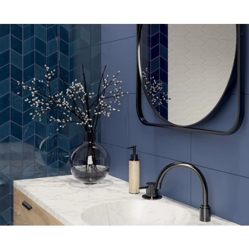 Плитка настенная Ceramika Paradyz Nightwi Blue Rekt 75х25 см