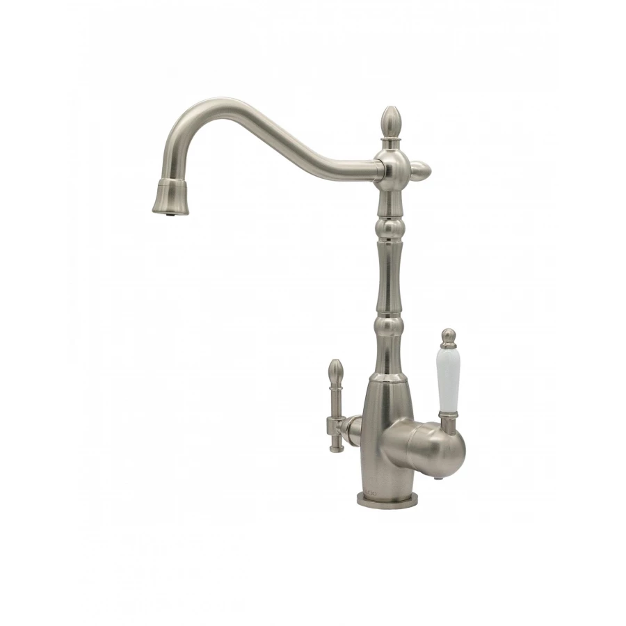 Смеситель с подключением фильтра (2в1) Milacio Castellon Ceramic MC.515.SN сатин