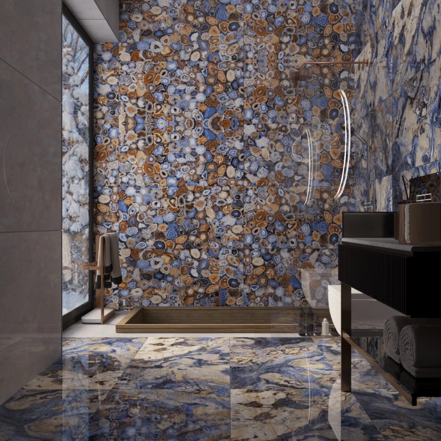 Керамогранит Tilekraft Azul Agatha Onyx HG Polishe 120х60 см