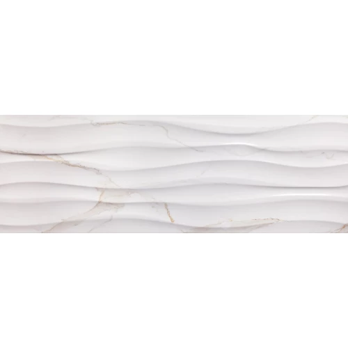 Плитка настенная Sina Tile Guardina Gold Rustic глянцевая белая 1291 (1344) 90х30 см