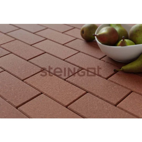 Тротуарная плитка Steingot Брусчатка Коричневая (верхний прокрас, минифаска) 20*10*4 см