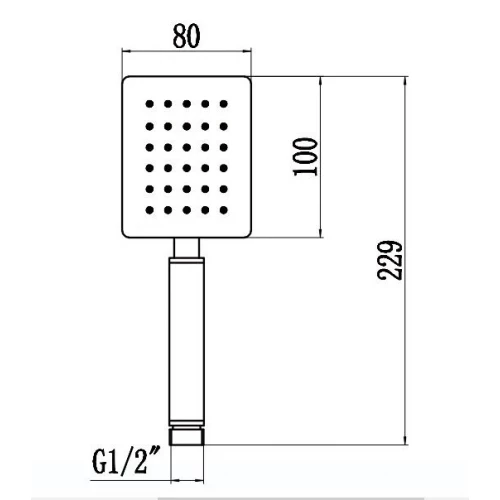 Лейка Savol для ручного душа 1 режим сатин S-FSP04L