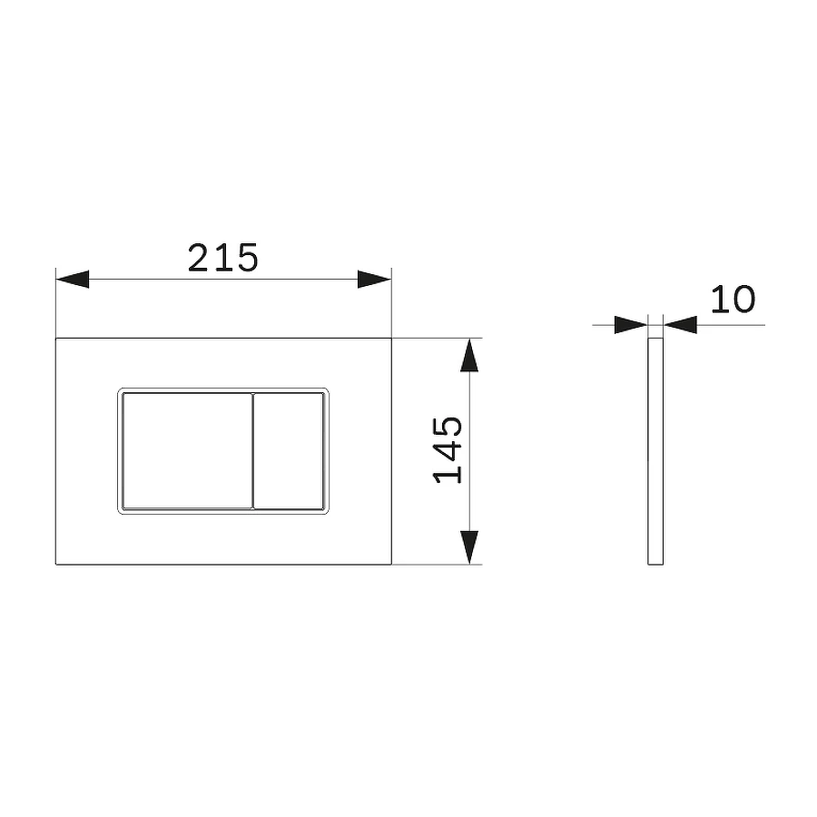 Клавиша для инсталляции Am Pm ProC пластик белый глянцевый I070201