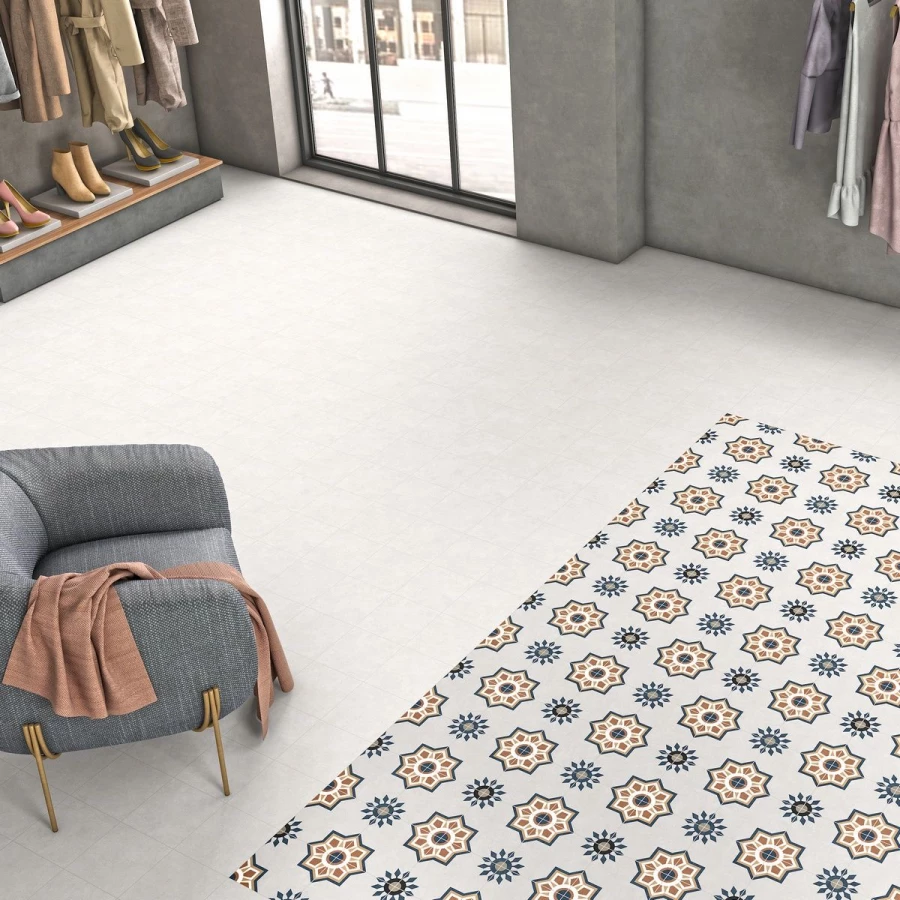 Керамогранит Motto Levels White Matt матовый белый N100003 20x20 см