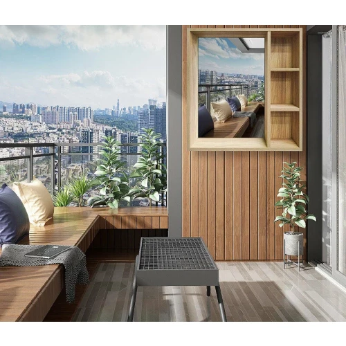 Зеркальный шкаф Runo Эко 55 универсальный 00-00001451