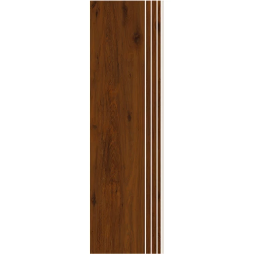 Ступень Meili Ceramica Wood Matt с насечками матовая коричневая FAMS50140 120х35 см