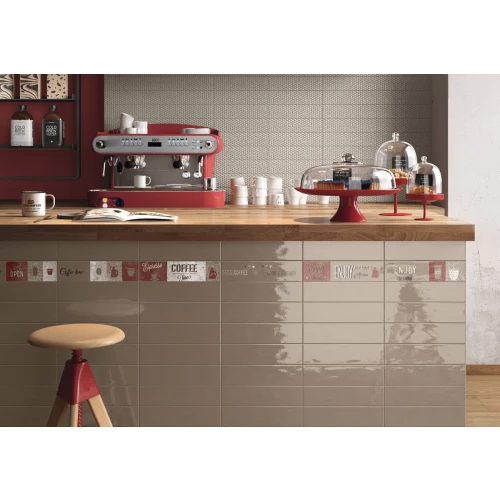 Плитка настенная Imola Ceramica Bubble BBBL 73EC глянцевая бежевая 30х7,5 см