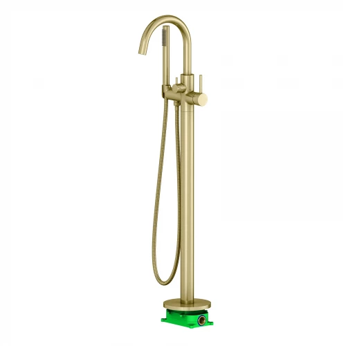 Смеситель напольный для ванны и душа Timo Saona 2310/17Y-CR золото матовое