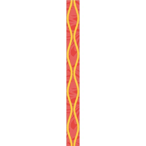 Бордюр Керамин Плаза 1 красная 60,0*5,5