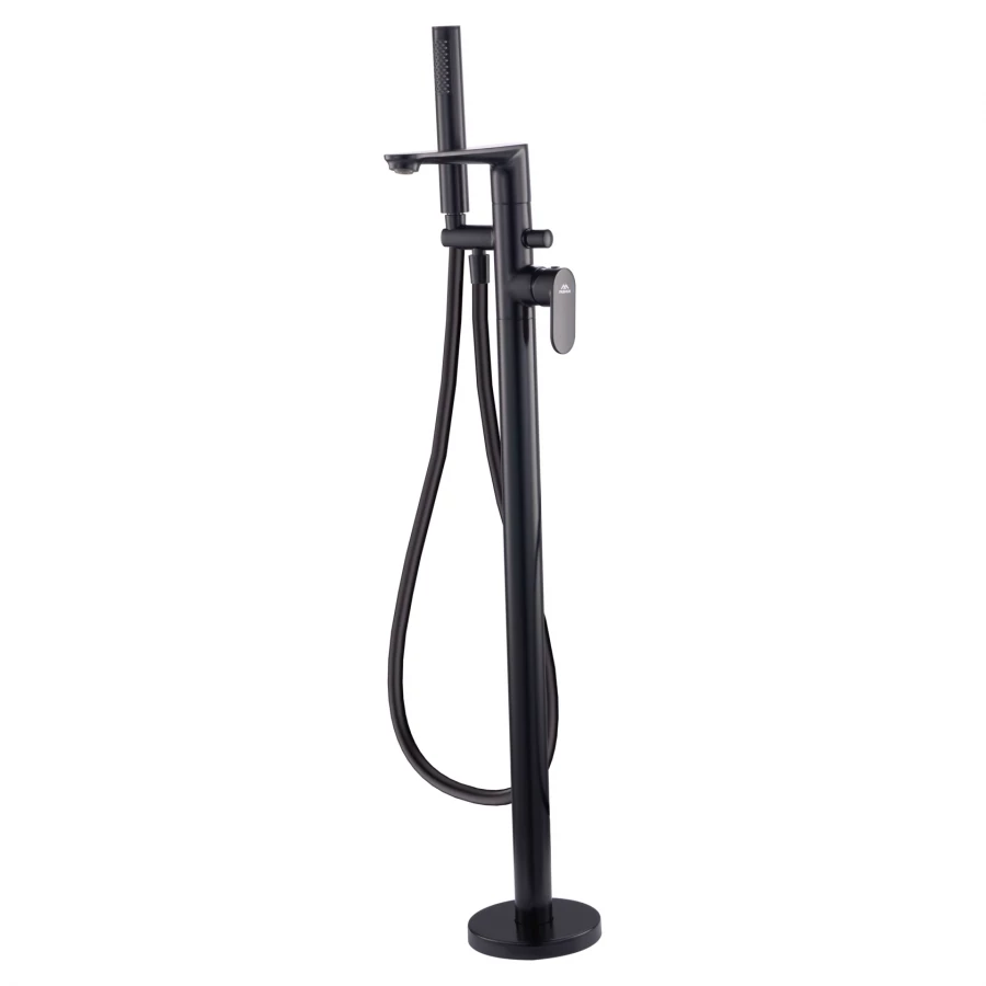 Смеситель Fashun напольный ванно душевой черный A3085-7