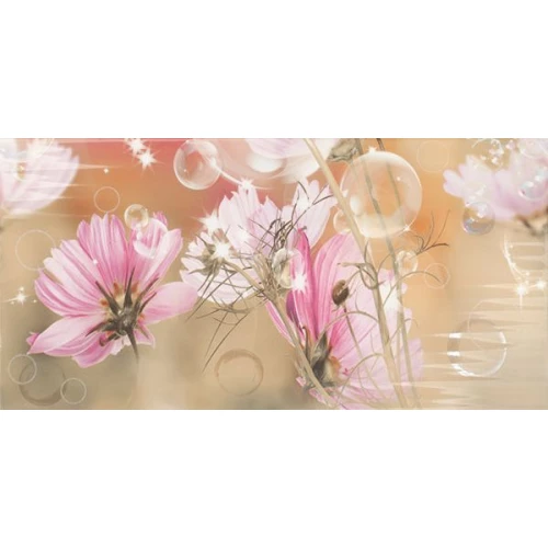 Декор Нефрит-Керамика Космея зеленый 04-01-1-10-04-85-165-2 50х25