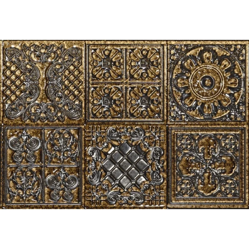Плитка настенная Apavisa Паладио Очре Децор Б-Валл / Paladio Ochre Decor B-Wall G-7298 глянцевая коричневая 119,3х44,63 см
