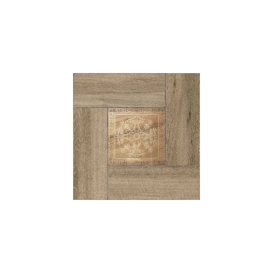 Плитка напольная ALMA Ceramica Ранчо на сером коричневая ПГ3РЧ704 / TFU03RNC704 41,8х41,8