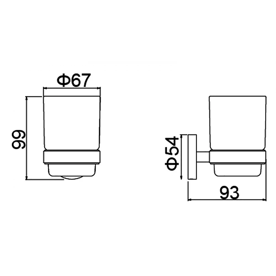 Стакан для зубных щеток Timo Saona хром 13031/00