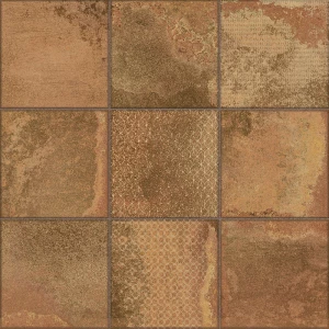 Керамогранит La Platera Cora Kube Cobre-D матовый коричневый 45х45 см