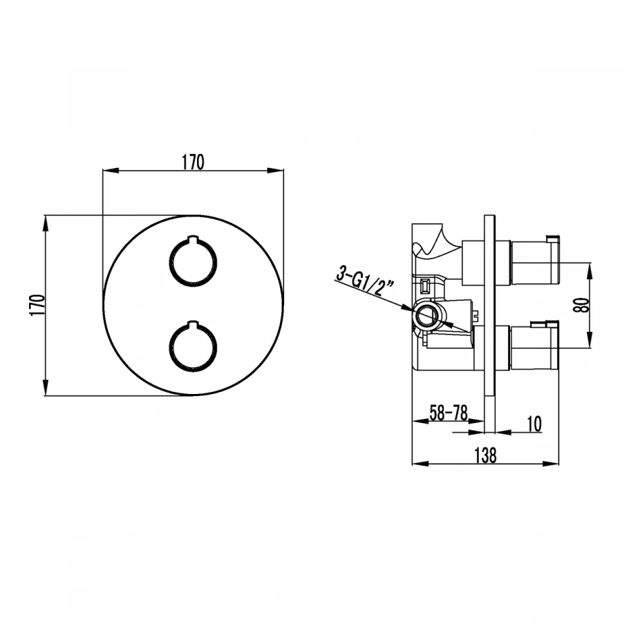 Смеситель Lemark Yeti для душа встраиваемый LM7823C