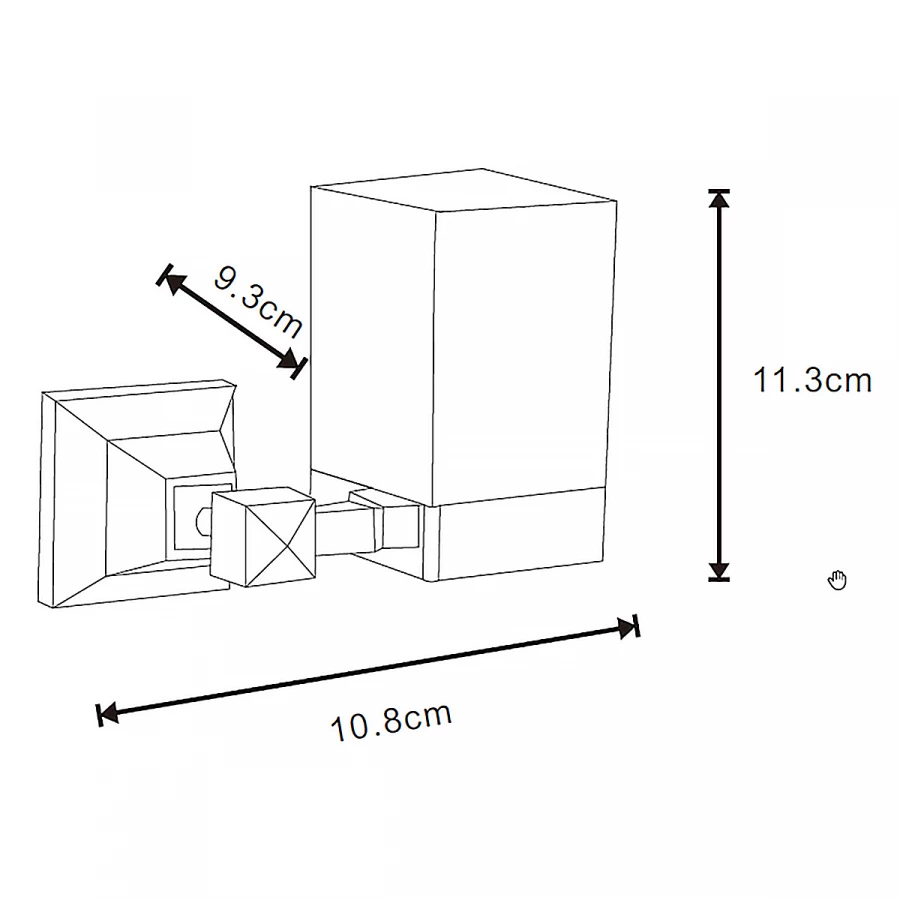 Стакан стеклянный Azario Altre хром AZ96006