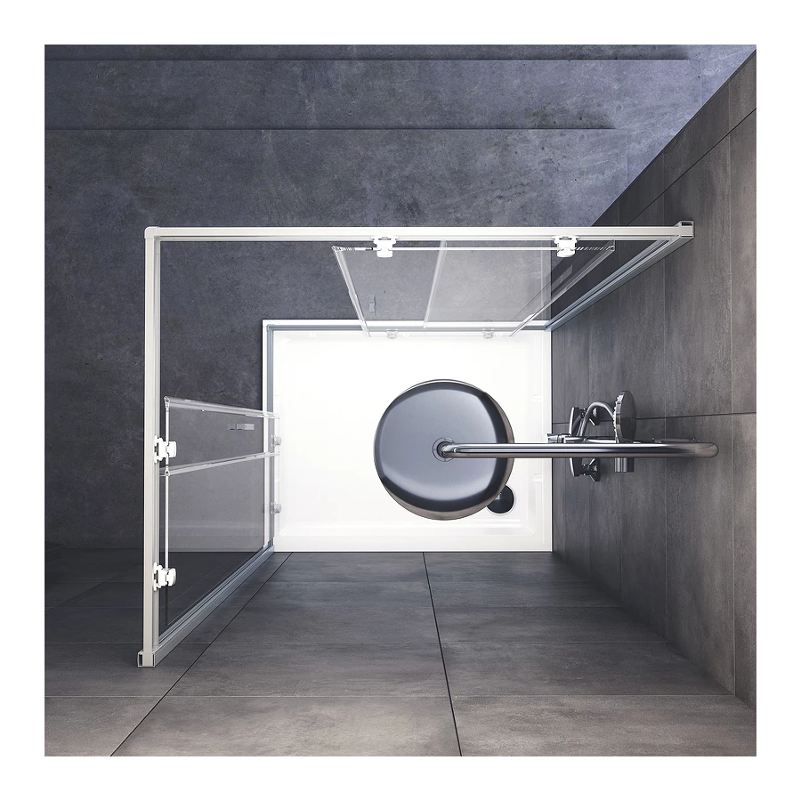 Душевое ограждение Am Pm Gem без поддона W90G-404-100280-MT 100х80 см