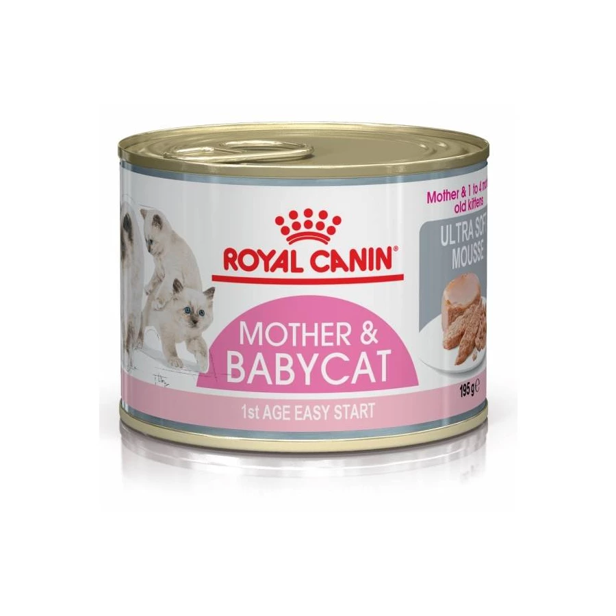 Корм для котят с рождения до 4 месяцев Royal Canin mother&babycat консервы мусс 195 г