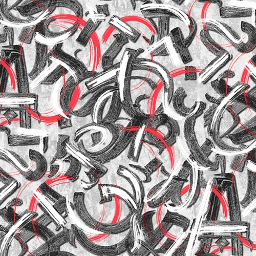 Обои флизелиновые VOG Collection A Каллиграфия черные 90123-45 1,06х10,05 м