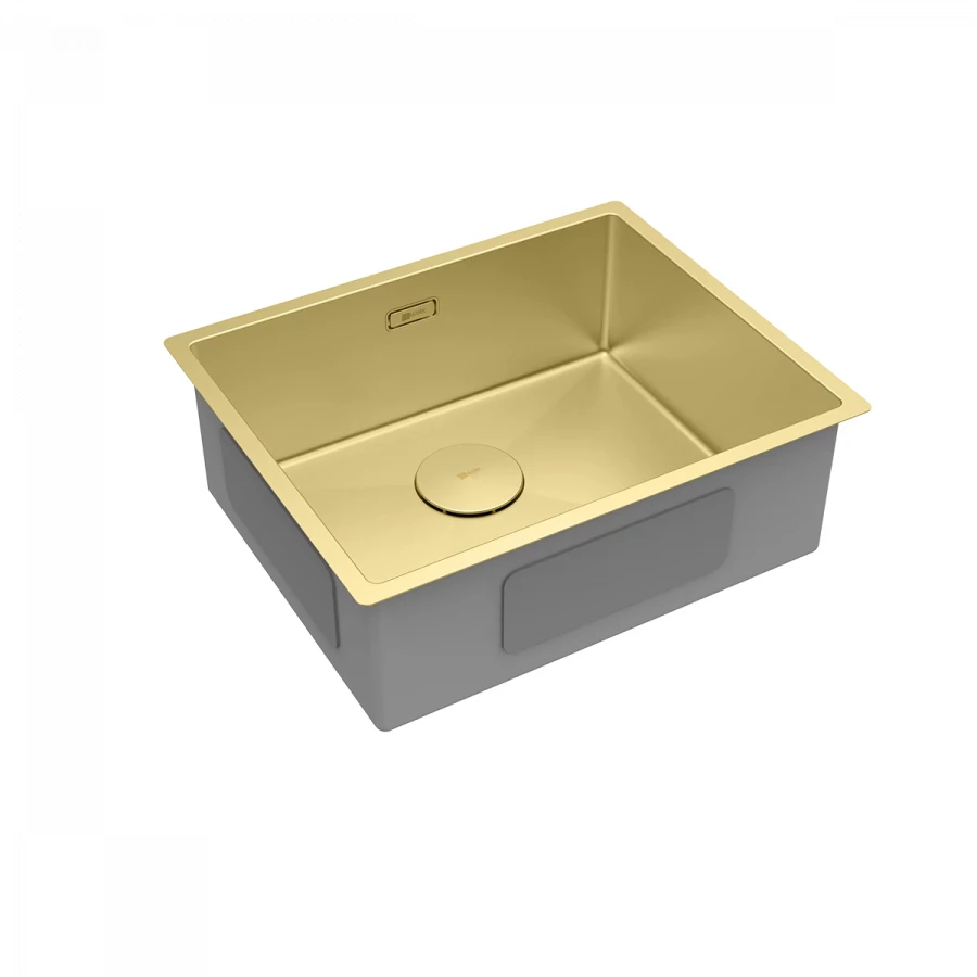 Кухонная мойка Lemark Olanga 540 прямоугольная из нержавеющей стали золото 9938126