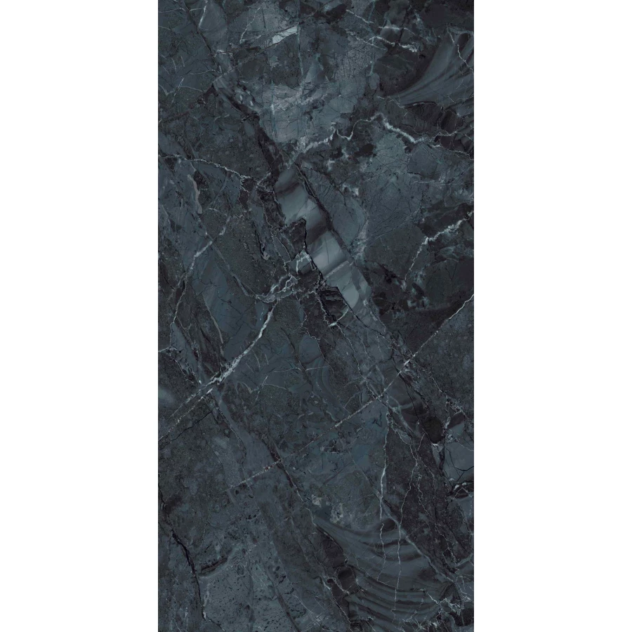 Керамогранит Belleza Covelano Teal High Glossy глянцевый черный 120х60 см